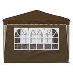 Pop-up Partyzelt 288 x 288 x 245 cm Taupe Oxford-Stoff