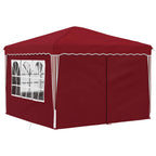 Pop-up Partyzelt 288 x 288 x 245 cm Bordeauxrot Oxford-Stoff