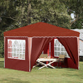 Pop-up Partyzelt 288 x 288 x 245 cm Terrakotta Oxford-Stoff