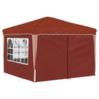 Pop-up Partyzelt 288 x 288 x 245 cm Terrakotta Oxford-Stoff
