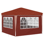 Pop-up Partyzelt 288 x 288 x 245 cm Terrakotta Oxford-Stoff