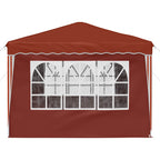 Pop-up Partyzelt 288 x 288 x 245 cm Terrakotta Oxford-Stoff