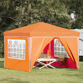 Pop-up Partyzelt 288 x 288 x 245 cm Orange Oxford-Stoff
