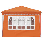 Pop-up Partyzelt 288 x 288 x 245 cm Orange Oxford-Stoff
