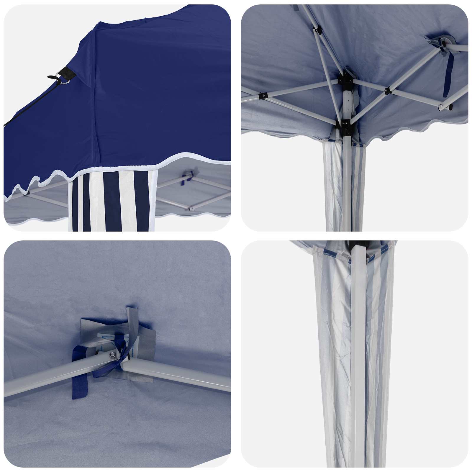 Pop-up Partyzelt 575 x 290 x 245 cm Blau