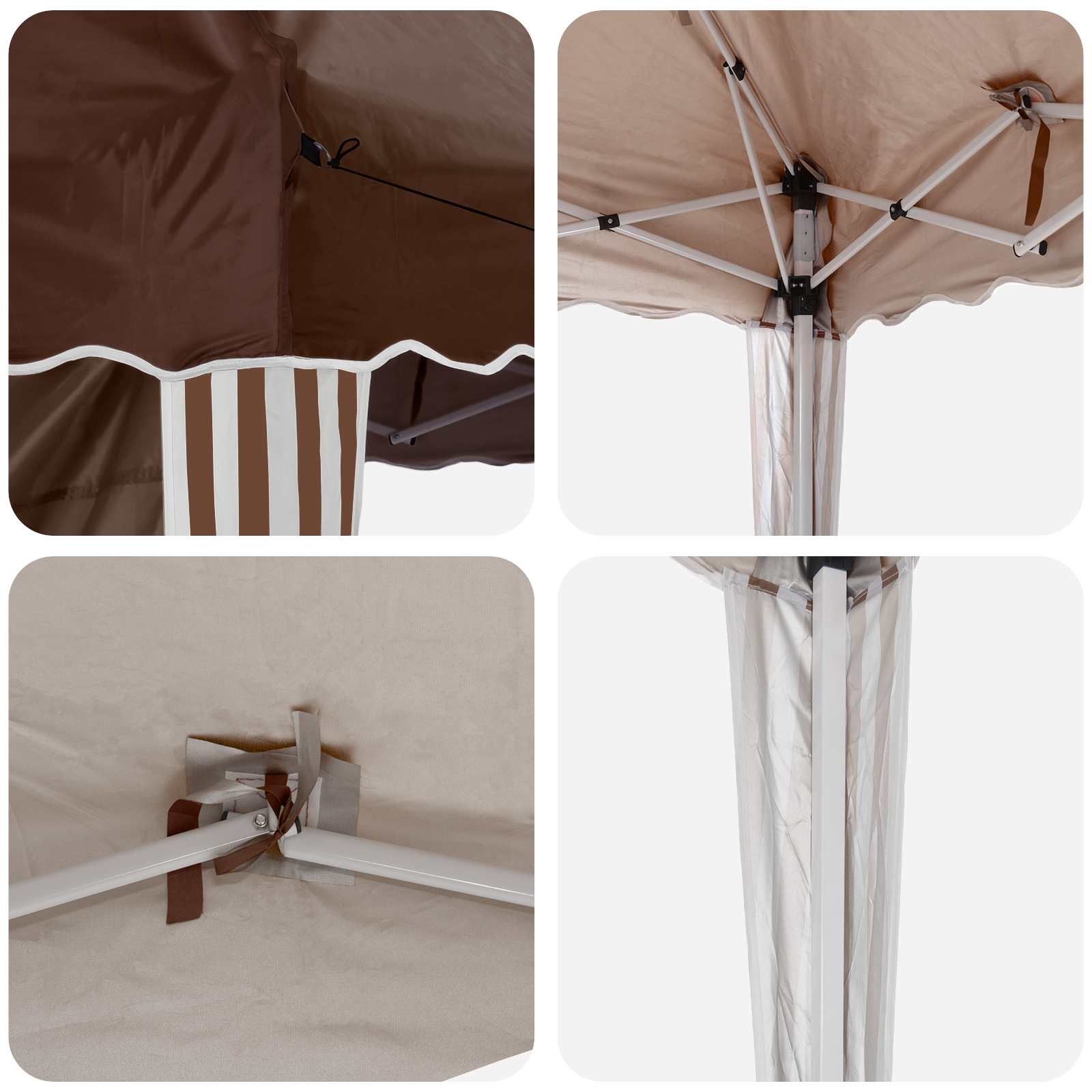 Pop-up Partyzelt 575 x 289 x 245 cm Braun