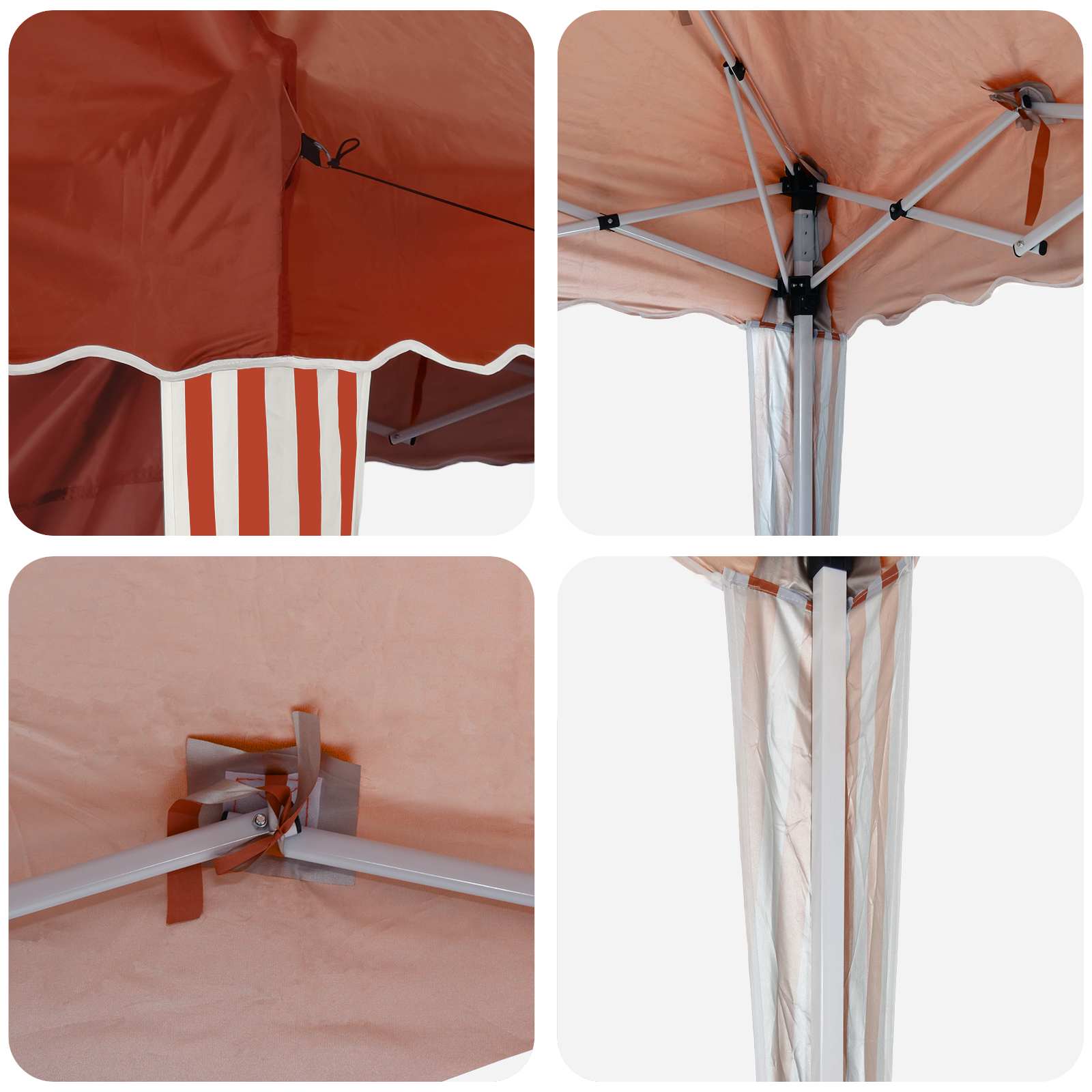 Pop-up Partyzelt 575 x 289 x 245 cm Terrakotta