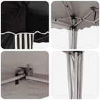 Pop-up Partyzelt 575 x 289 x 245 cm Schwarz