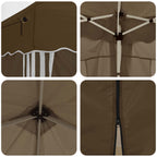 Pop-up Partyzelt 575 x 288 x 245 cm Taupe