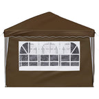 Pop-up Partyzelt 575 x 288 x 245 cm Taupe