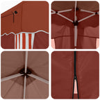Pop-up Partyzelt 575 x 288 x 245 cm Terrakotta
