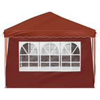 Pop-up Partyzelt 575 x 288 x 245 cm Terrakotta