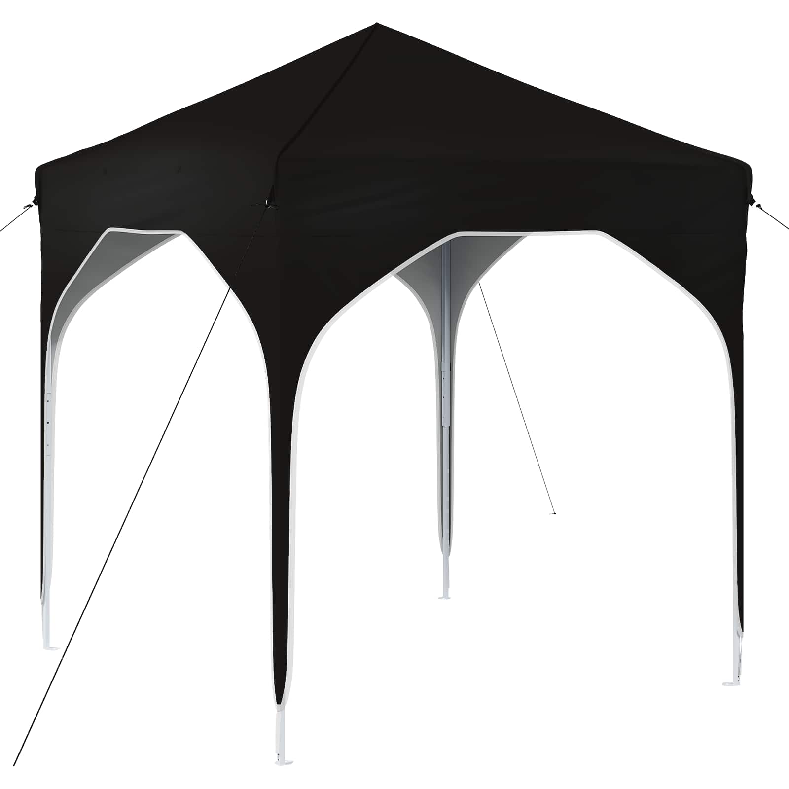 Pop-up Partyzelt 194 x 194 x 245 cm Schwarz
