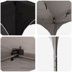 Pop-up Partyzelt 192 x 192 x 245 cm Schwarz