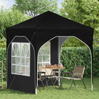 Pop-up Partyzelt 192 x 192 x 245 cm Schwarz