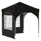 Pop-up Partyzelt 192 x 192 x 245 cm Schwarz