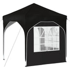 Pop-up Partyzelt 192 x 192 x 245 cm Schwarz