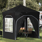 Pop-up Partyzelt 192 x 192 x 245 cm Schwarz