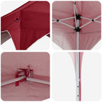 Pop-up Partyzelt 290 x 290 x 245 cm Bordeauxrot