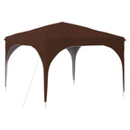 Pop-up Partyzelt 290 x 290 x 245 cm Braun