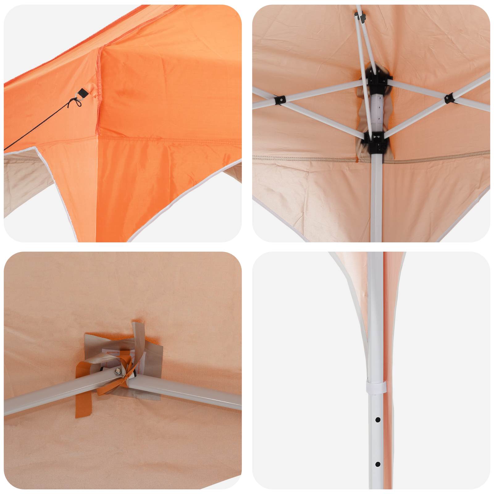 Pop-up Partyzelt 290 x 290 x 245 cm Orange