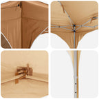 Pop-up Partyzelt 290 x 290 x 245 cm Beige