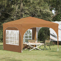 Pop-up Partyzelt 290 x 290 x 245 cm Beige
