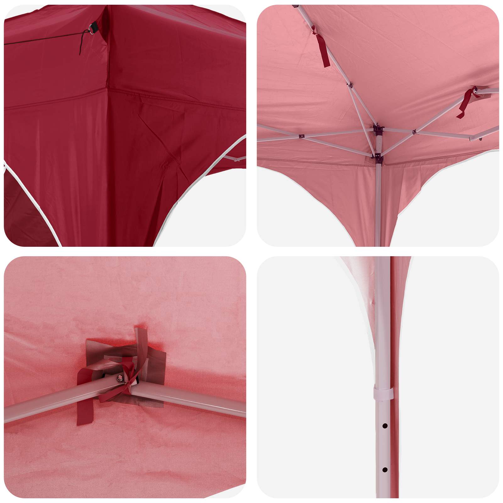 Pop-up Partyzelt 290 x 290 x 245 cm Bordeauxrot