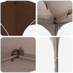 Pop-up Partyzelt 290 x 290 x 245 cm Braun