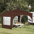 Pop-up Partyzelt 290 x 290 x 245 cm Braun