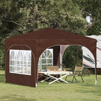 Pop-up Partyzelt 290 x 290 x 245 cm Braun