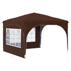Pop-up Partyzelt 290 x 290 x 245 cm Braun