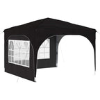 Pop-up Partyzelt 290 x 290 x 245 cm Schwarz