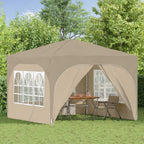 Pop-up Partyzelt 290 x 290 x 245 cm Creme