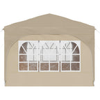 Pop-up Partyzelt 290 x 290 x 245 cm Creme