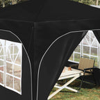 Pop-up Partyzelt 290 x 290 x 245 cm Schwarz