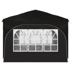 Pop-up Partyzelt 290 x 290 x 245 cm Schwarz