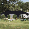 Pop-up Partyzelt 575 x 288 x 245 cm Anthrazit Oxford-Stoff