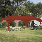 Pop-up Partyzelt 575 x 288 x 245 cm Terrakotta Oxford-Stoff