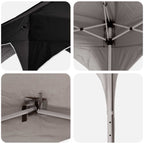 Pop-up Partyzelt 575 x 288 x 245 cm Schwarz Oxford-Stoff