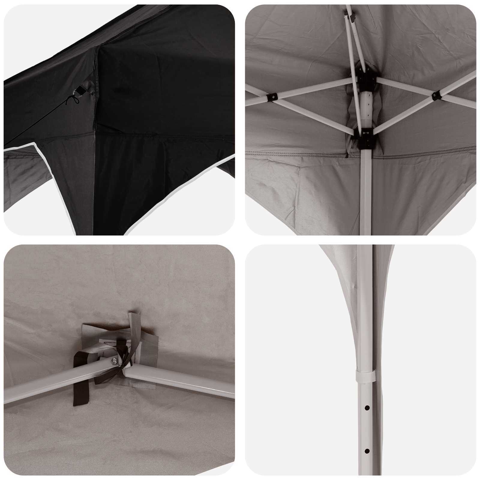 Pop-up Partyzelt 575 x 288 x 245 cm Schwarz Oxford-Stoff