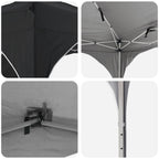 Pop-up Partyzelt 575 x 288 x 245 cm Anthrazit Oxford-Stoff