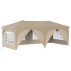Pop-up Partyzelt 575 x 288 x 245 cm Creme Oxford-Stoff