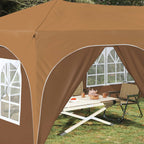 Pop-up Partyzelt 575 x 288 x 245 cm Beige Oxford-Stoff
