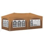 Pop-up Partyzelt 575 x 288 x 245 cm Beige Oxford-Stoff