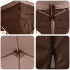 Pop-up Partyzelt 575 x 288 x 245 cm Braun Oxford-Stoff