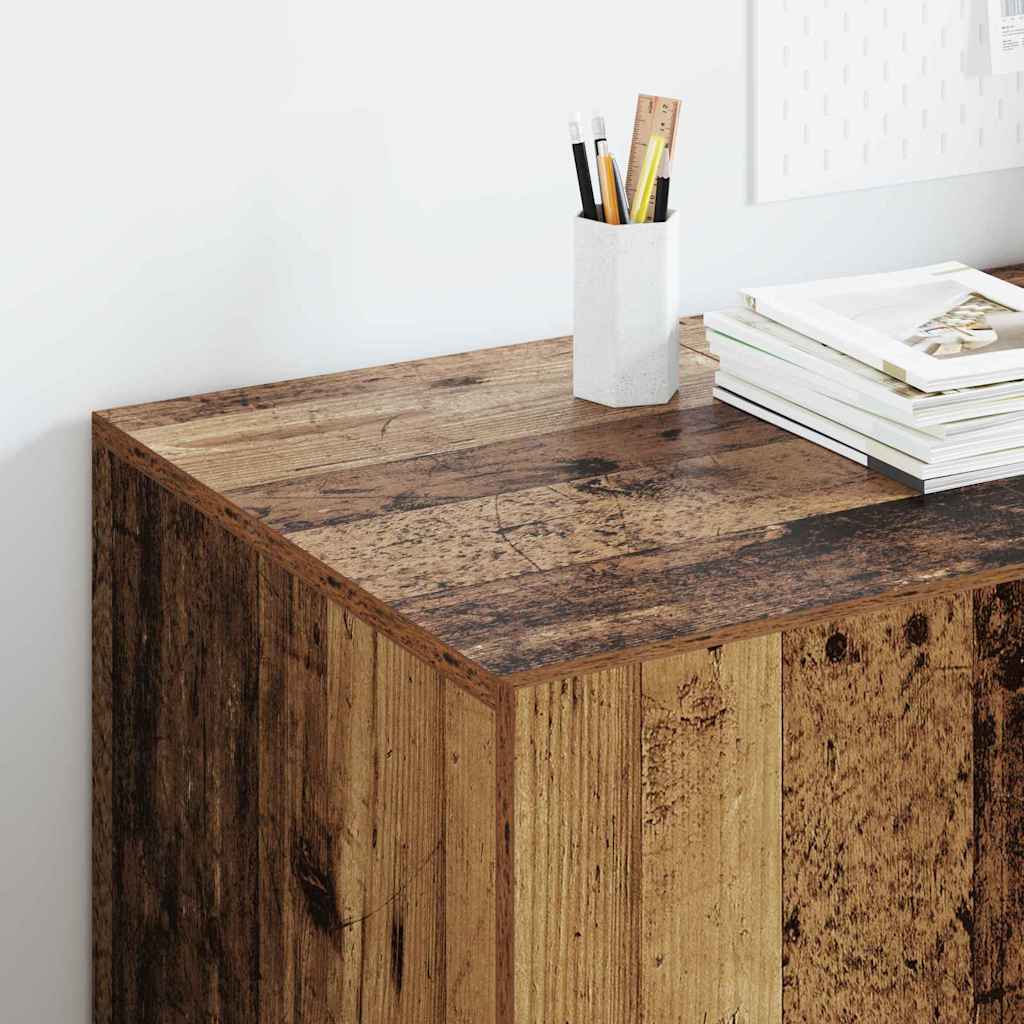 Schreibtisch mit Regal Altholz 140 x 50 x 75 cm Holzwerkstoff