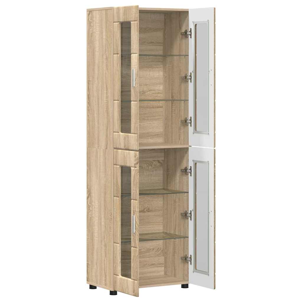 Highboard FLORIN Sonoma-Eiche 60 x 35 x 182 cm Holzwerkstoff