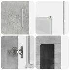 Highboard FLORIN Beton Grau 60 x 35 x 182 cm Holzwerkstoff