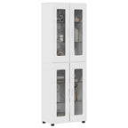 Highboard FLORIN Hochglanz Weiß 60 x 35 x 182 cm Holzwerkstoff